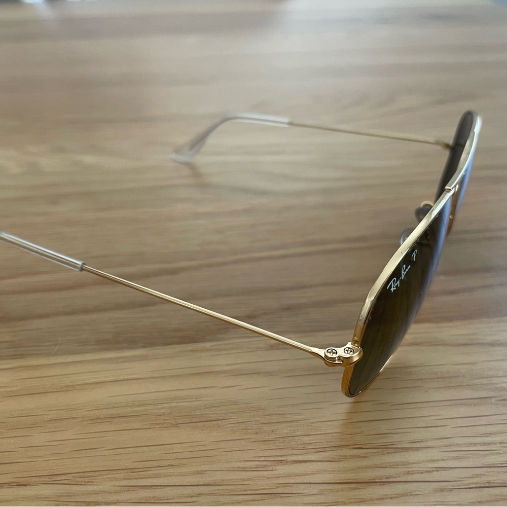 Rayban Aviator Large Metal Polished Arista Gold - Picture 7 of 9
